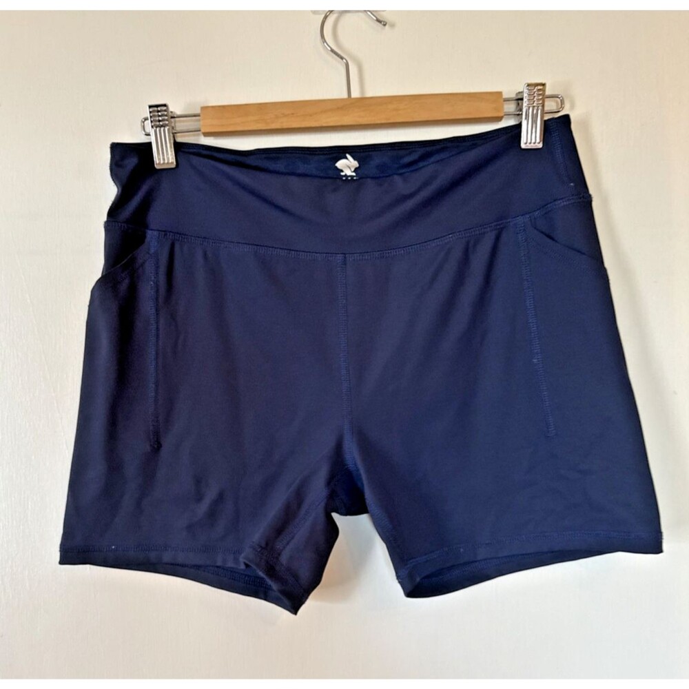 Rabbit Running Speed Leggy Shorts Side Pockets Navy Blue | Women's Large